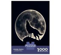 Puzzle Da 1000 Pezzi Per Adolescenti Wolf Howling Under Moon Puzzle Per Adolescenti Giocattoli Fai Da Te Corsa Di Velocità Manuale Regali Unici Per Compleanno E Natale 52x38cm/1000pcs