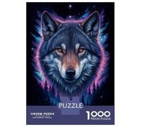Puzzle Da 1000 Pezzi Per Adolescenti Wolf in The Night Sky Puzzle Per Adolescenti Gioco Rompicapo Regali Per Donne Attività Divertenti A Casa 38x26cm/1000pcs
