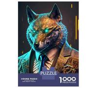 Puzzle Da 1000 Pezzi Per Adolescenti Wolf Manager In Suit Puzzle Per Adolescenti Giocattolo Decorazione Da Parete Corsa Di Velocità Manuale Compleanno 70x50cm/1000pcs