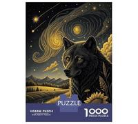 Puzzle Da 1000 Pezzi Per Adolescenti Wolf Under A Starry Sky Puzzle Per Adulti Giochi Per Famiglie Ma Divertenti E Umoristici Regali Unici Per Compleanno 52x38cm/1000pcs