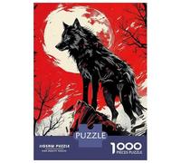 Puzzle Da 1000 Pezzi Per Adolescenti Wolf Under Moon Puzzle Per Adulti Giochi Rilassanti Decorazione Perfetta Attività Divertenti A Casa 38x26cm/1000pcs