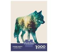 Puzzle Da 1000 Pezzi Per Adolescenti Wolf Wall Art Print-7 Puzzle Per Adulti Gioco Pratico Vacanza A Casa Passa Il Tempo Aiuta Ad Allenare Il Cervello 52x38cm/1000pcs