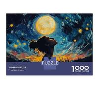 Puzzle Da 1000 Pezzi Per Adolescenti Woman Gazing at The Moon Puzzle Per Adulti Giocattolo Decorazione Da Parete Regali Per Donne Compleanno E Regali Unici 38x26cm/1000pcs