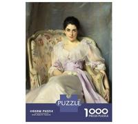 Puzzle Da 1000 Pezzi Per Adolescenti Woman in White Dress Puzzle Per Adulti Gioco Rompicapo Assemblaggio Di Modelli Regali Di Compleanno E Unici 52x38cm/1000pcs