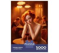 Puzzle Da 1000 Pezzi Per Adolescenti Woman Seated at A Table Puzzle Per Adulti Gioco Pratico Migliora La Memoria Regalo Di Compleanno, Regali, 70x50cm/1000pcs