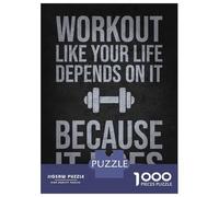 Puzzle Da 1000 Pezzi Per Adolescenti Workout Like Your Life Depends On It, Gym Motivation Puzzle Per Adulti Gioco Pratico Migliora La Memoria Regali Di Compleanno E Unici 38x26cm/1000pcs