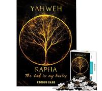 Puzzle da 1000 pezzi per adolescenti Yahweh Rapha Albero della Vita Puzzle per adulti fai da te Gioco di analisi e logica Regalo di compleanno e unico (Dimensioni 38x26cm)