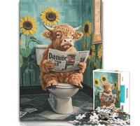 Puzzle da 1000 pezzi per adolescenti Yak in The Toilet gioco educativo per compleanni Natale e 14 anni (26x38cm)