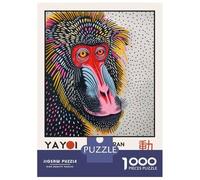 Puzzle Da 1000 Pezzi Per Adolescenti Yayoi Kusama Mandrill No.1 Exhibition Poster Puzzle Giochi Divertenti Regalo Decorativo Perfetto Per Amici E Familiari 52x38cm/1000pcs