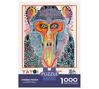 Puzzle Da 1000 Pezzi Per Adolescenti Yayoi Kusama Mandrill No.5 Exhibition Poster Puzzle Per Adulti Giocattoli Fai Da Te Corsa Di Velocità Manuale Regali Unici Per Compleanno E Natale 52x38cm/1000pcs