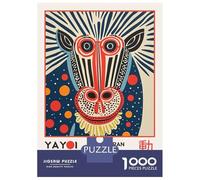 Puzzle Da 1000 Pezzi Per Adolescenti Yayoi Kusama Mandrill No.7 Exhibition Poster Puzzle Per Adolescenti Gioco Pratico Decorazione Murale Difficile Da Completare 70x50cm/1000pcs