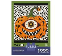 Puzzle Da 1000 Pezzi Per Adolescenti Yayoi Kusama Pumpkin No.10 Exhibition Poster Puzzle Antistress Giocattoli Regalo Per Donne È Ideale Come Regalo 38x26cm/1000pcs