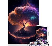 Puzzle da 1000 pezzi per adolescenti Yggdrasil L'albero della vita Giocattoli antistress Regali di Babbo Natale segreto Gioco rompicapo Difficile da completare Dimensioni 38x52cm