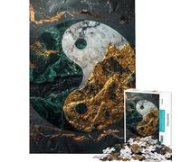 Puzzle da 1000 pezzi per adolescenti Yin Yang Kintsugi Armonia Puzzle per adulti Gioco rompicapo Schema di assemblaggio Aiuta ad allenare la mente (Dimensioni 38x26cm)