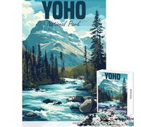 Puzzle da 1000 pezzi per adolescenti Yoho National Park Canada Giocattolo educativo Regalo divertente Giochi educativi con pezzi completamente interconnessi di forma casuale Dimensioni 38x52cm