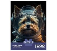 Puzzle Da 1000 Pezzi Per Adolescenti Yorkie Dog Astronaut Puzzle Per Adulti Gioco Pratico Assemblaggio Di Modelli Regali Unici Per Compleanni E Occasioni Speciali 52x38cm/1000pcs