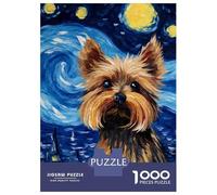 Puzzle Da 1000 Pezzi Per Adolescenti Yorkshire Terrier Starry Puzzle Antistress Giocattoli Regalo Per Donne È Ideale Come Regalo 52x38cm/1000pcs