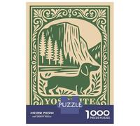 Puzzle Da 1000 Pezzi Per Adolescenti Yosemite National Park Dachshund Vintage Puzzle Per Adulti Gioco Per Famiglie Un'opera D'arte Regali Unici Per Compleanni E Occasioni Speciali 70x50cm/1000pcs