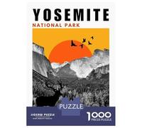 Puzzle Da 1000 Pezzi Per Adolescenti Yosemite National Park Mid Century Modern Collage Poster Puzzle Per Adulti Giocattolo Decorazione Da Parete Per Divertimento in Famiglia Gioco Stimolante Regali 70