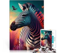 Puzzle da 1000 pezzi per adolescenti Zebra arcobaleno fantasy Giocattoli per l'intrattenimento in famiglia Ottimo regalo per i giochi 38x26cm