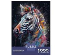 Puzzle Da 1000 Pezzi Per Adolescenti Zebra Painting Puzzle Per Adulti Gioco Rompicapo Un'opera D'arte Ottimo Regalo Per I Giocatori 52x38cm/1000pcs