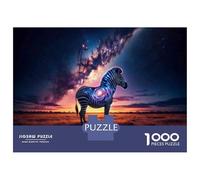 Puzzle Da 1000 Pezzi Per Adolescenti Zebra with Galaxy Inside Puzzle Per Adulti Giochi Rilassanti Ma Divertenti E Umoristici È Ideale Come Regalo 52x38cm/1000pcs