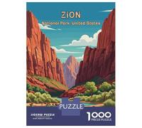Puzzle Da 1000 Pezzi Per Adolescenti Zion National Park Illustration Puzzle Per Adulti Gioco Pratico Assemblaggio Di Modelli Regali Unici Per Compleanni E Occasioni Speciali 38x26cm/1000pcs
