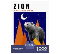 Puzzle Da 1000 Pezzi Per Adolescenti Zion National Park Mid Century Modern Collage Poster Puzzle Per Adulti Giocattoli Antistress Migliorano La Memoria Regali Di Compleanno E Unici 38x26cm/1000pcs