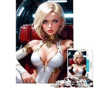 Puzzle da 1000 pezzi per adolescentiStacey Starlight al posto di pilotaggio Aiuta ad allenare la mente Regalo di compleanno Giocattolo decorativo da parete Adatto a persone dai 14 anni in su (38x52cm)