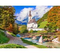 Puzzle da 1000 pezzi per adulti, 1000 pezzi, paesaggio per adulti, puzzle da 1000 pezzi, paesaggio montagna, puzzle da 1000 pezzi, chiesa per giovani e amanti del puzzle (70 x 50 cm)