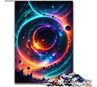 Puzzle da 1000 pezzi per adulti a forma di anello spaziale in legno, regalo perfetto per genitori, amanti e amici - età 14+ 50x75cm per compleanno, vacanze, Natale, Halloween