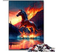 Puzzle da 1000 pezzi per adulti a forma di cavallo, puzzle impossibili per adulti, dimensioni 26x38cm, regalo perfetto per le feste, opera d'arte fai da te