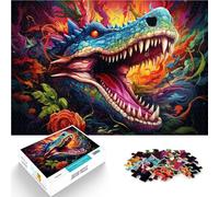Puzzle da 1000 pezzi per adulti a forma di coccodrillo giocattolo regalo sfida l'intelligenza cerebrale avvincente giocattolo adolescente dai 14 anni in su, 26 x 38 cm