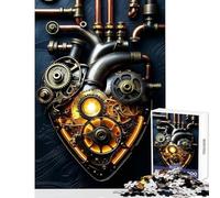 Puzzle da 1000 pezzi per adulti a forma di cuore giocattolo educativo regalo per compleanni giochi educativi ogni pezzo è unico - Dimensioni 38x26cm