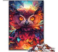 Puzzle da 1000 pezzi per adulti a forma di gufo, in legno, regalo perfetto per genitori, amanti e amici - età 14+, dimensioni 50x75cm, ideale per compleanni, vacanze, Natale e Halloween