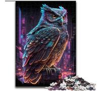 Puzzle da 1000 pezzi per adulti a forma di gufo, in legno, regalo perfetto per genitori, amanti e amici - età 14+, dimensioni 50x75cm, ideale per compleanni, vacanze, Natale e Halloween