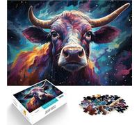 Puzzle da 1000 pezzi per adulti a forma di mucca come regalo Aiuta il cervello ad allenare i giocattoli avvincenti e promuovere la pazienza, 50 x 70 cm