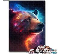 Puzzle da 1000 pezzi per adulti, a forma di orso stella in legno, regalo perfetto per bambini dai 14 anni in su, 50x75cm, divertente lavoretto per tutta la famiglia, perfetto per compleanni e feste