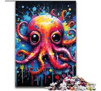 Puzzle da 1000 pezzi per adulti a forma di polpo in legno, rompicapo ad alta difficoltà per adolescenti, 50x75cm, per feste, compleanni e serate di giochi in famiglia