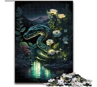 Puzzle da 1000 pezzi per adulti a forma di serpente in legno, perfetto come decorazione fai da te o regalo di compleanno, 50x75cm, rompicapo stimolante - Giocattolo rilassante per adolescenti