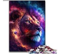 Puzzle da 1000 pezzi per adulti a forma di stella e leone in legno, idea regalo per le feste, opera d'arte umoristica, opera d'arte dettagliata 50x75cm per compleanno, festa, Natale, Halloween