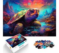 Puzzle da 1000 pezzi per adulti a forma di tartaruga, giocattolo fai da te, aiuta il cervello ad allenare e promuovere la pazienza degli adolescenti dai 14 anni in su, 26 x 38 cm