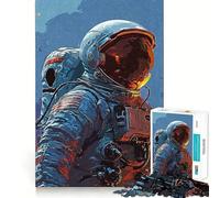 Puzzle da 1000 pezzi per adulti a tema astronauti,con bordi sottili,ideale per stimolare la creatività,creare e pensare in modo divertente e rilassante,perfetto come regalo di compleanno o per hobby