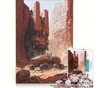 Puzzle da 1000 pezzi per adulti a tema avamposto marziano fantascientifico gioco interattivo attività divertenti da fare a casa ideale come regalo per tutta la famiglia 38x52cm