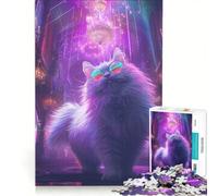 Puzzle da 1000 pezzi per adulti a tema "Cat Rave", gioco rompicapo, taglio di precisione, collezione d'artista, belle arti 50x75cm