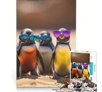 Puzzle da 1000 pezzi per adulti a tema festa dei pinguini gioco educativo decorazione per la casa collezione d'artista belle arti 38x52cm