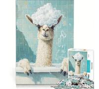 Puzzle da 1000 pezzi per adulti a tema lama per il bagnetto gioco interattivo interazione genitore-figlio ideale come regalo per tutta la famiglia 38x26cm