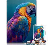 Puzzle da 1000 pezzi per adulti a tema pappagallo, aiuta il cervello a esercitare i giocattoli avvincenti per coltivare la pazienza, un'opera d'arte (75x50cm)