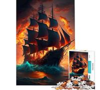 Puzzle da 1000 pezzi per adulti a tema Pirati dell'Oceano Divertimento a casa decorazione artistica gioco rompicapo per ragazzi dai 14 anni in su (38x52cm)