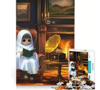 Puzzle da 1000 pezzi per adulti a tema "Spooky Ghost Soiree" gioco pratico decorazione per la casa collezione d'artista opera d'arte 50x75cm
